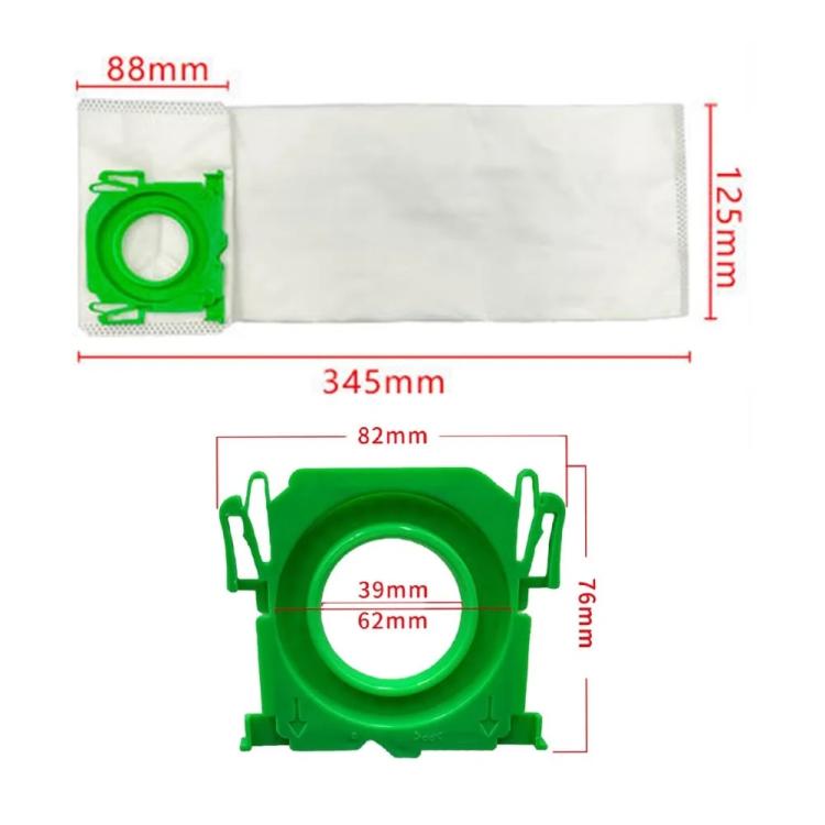 For SEBO K1 / K3  2pcs Vacuum Cleaner Non-Woven Fabric Bag High-Efficiency Dust Collection Bag
