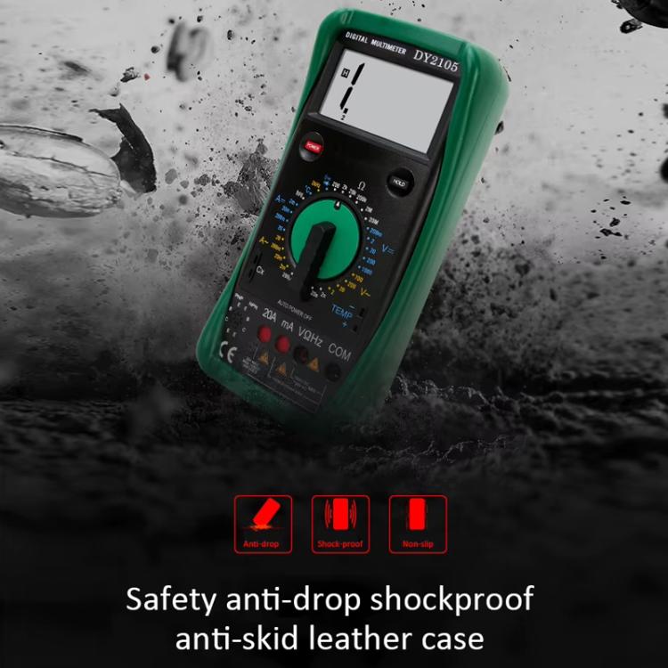 DUOYI AC/DC Voltage Resistance Testing Anti-Burn Digital Multimeter - DY2105