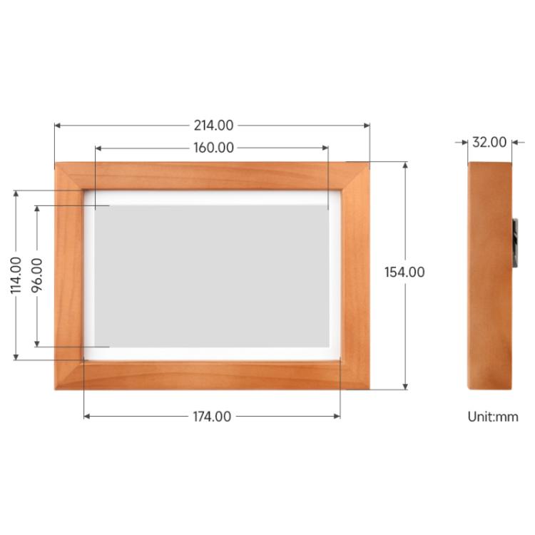 WAVESHARE ESP32-S3 7.3-Inch E6 Full-Color E-Paper Display With Solid Wood Frame 800 × 480 Resolution - 32408