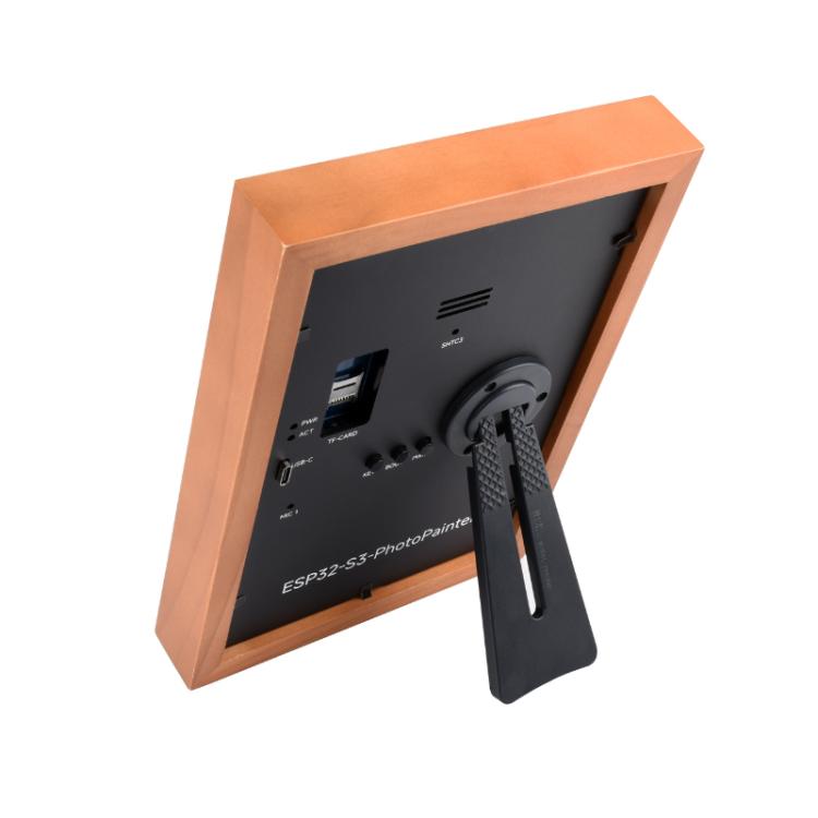 WAVESHARE ESP32-S3 7.3-Inch E6 Full-Color E-Paper Display With Solid Wood Frame 800 × 480 Resolution - 32408