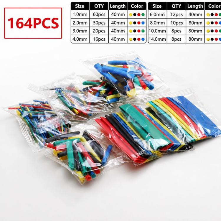 164 in 1  Thermoresistant Tube Heat Shrink Wrapping Kit