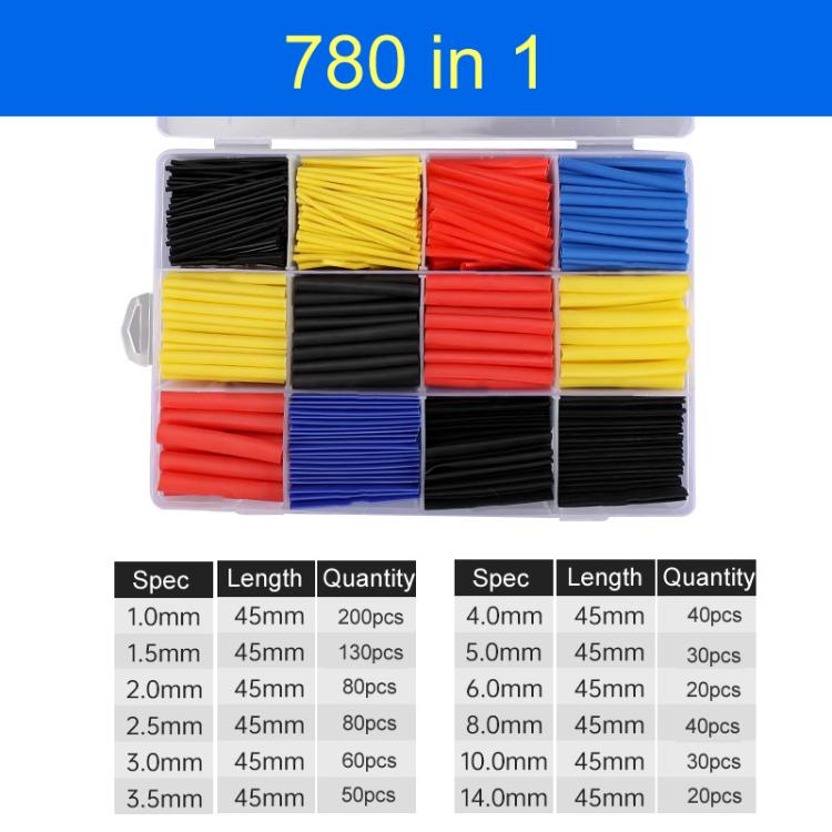 780 in 1 Thermoresistant Tube Heat Shrink Wrapping Kit