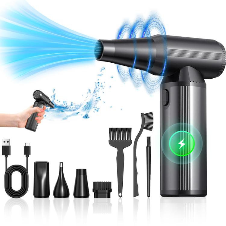 Car Vacuum Cleaner Brushless Wireless Blower Outdoor Mini High-Powered Powerhouse Fan - Gray Black