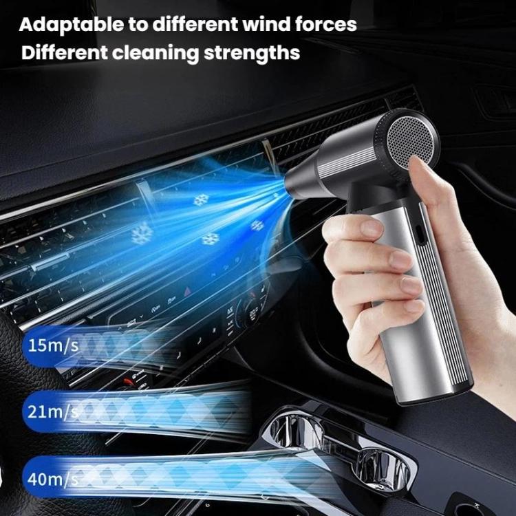 Car Vacuum Cleaner Brushless Wireless Blower Outdoor Mini High-Powered Powerhouse Fan - Gray Black