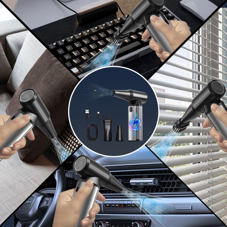 Car Vacuum Cleaner Brushless Wireless Blower Outdoor Mini High-Powered Powerhouse Fan - Gray Black