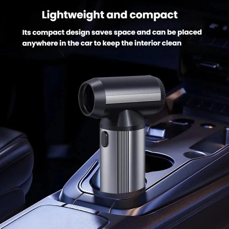 Car Vacuum Cleaner Brushless Wireless Blower Outdoor Mini High-Powered Powerhouse Fan - Gray Black