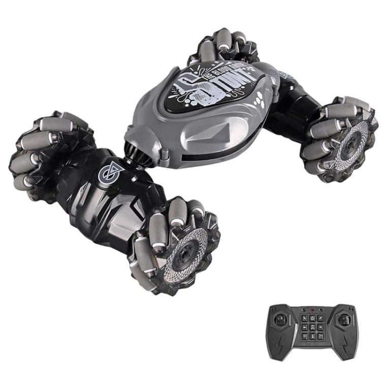 Shockproof Crash-Resistant Stunt Twist Car With Lights Rechargeable Remote Control Toy Car, Spec: Single Remote Control Grey