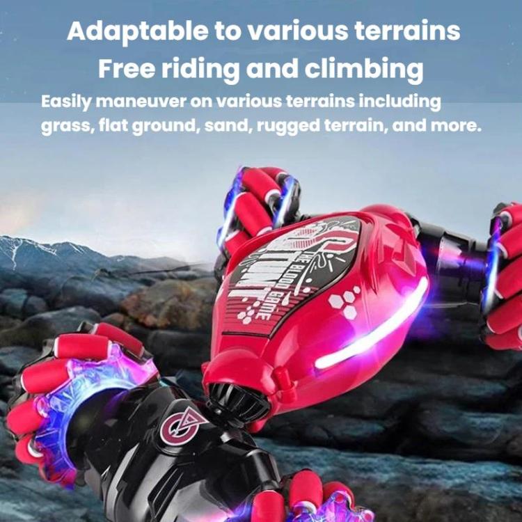 Shockproof Crash-Resistant Stunt Twist Car With Lights Rechargeable Remote Control Toy Car, Spec: Single Remote Control Pink
