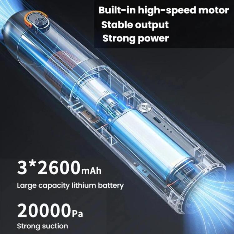 Outdoor Home Use Cordless Handheld Vacuum Cleaner Brushless Powerful Suction Car Vacuum - Black