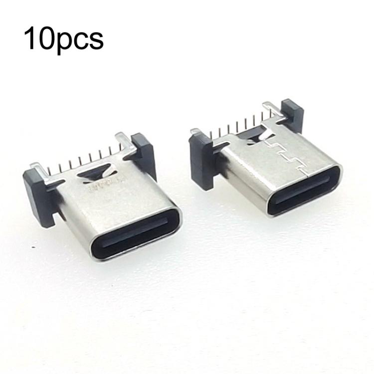 10pcs 16Pin USB Type-C Female Vertical SMT Connector Socket Charging Port Height 10.0mm
