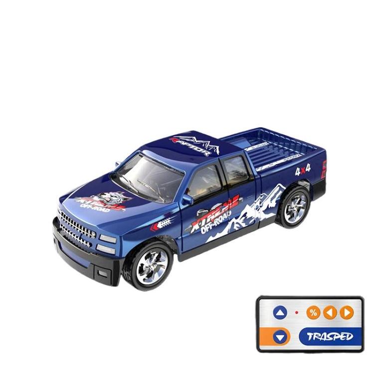 1:64 Mini Alloy RC Car With Lights Simulated Car Model Toy, Spec: 5501 Blue