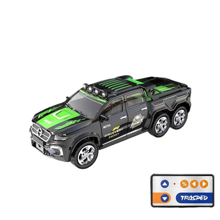 1:64 Mini Alloy RC Car With Lights Simulated Car Model Toy, Spec: 8801 Black