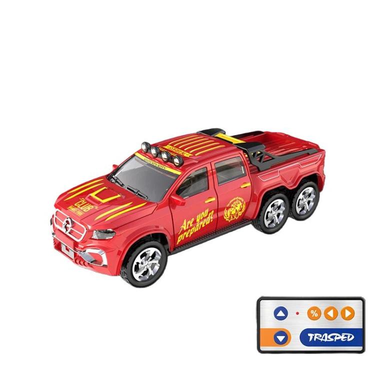 1:64 Mini Alloy RC Car With Lights Simulated Car Model Toy, Spec: 8801 Red
