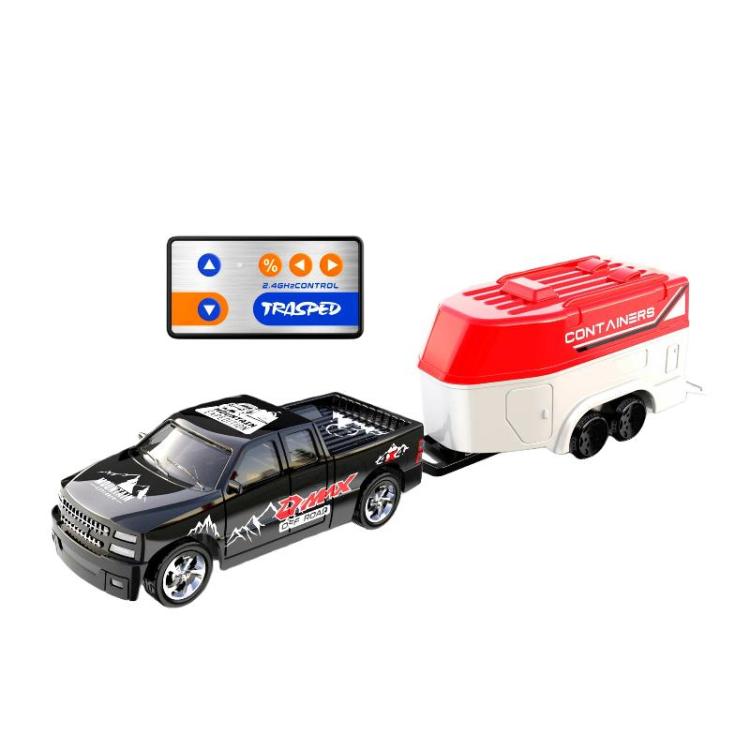 1:64 Mini Alloy RC Car With Lights Simulated Car Model Toy, Spec: 5501 Black With Hanging Box