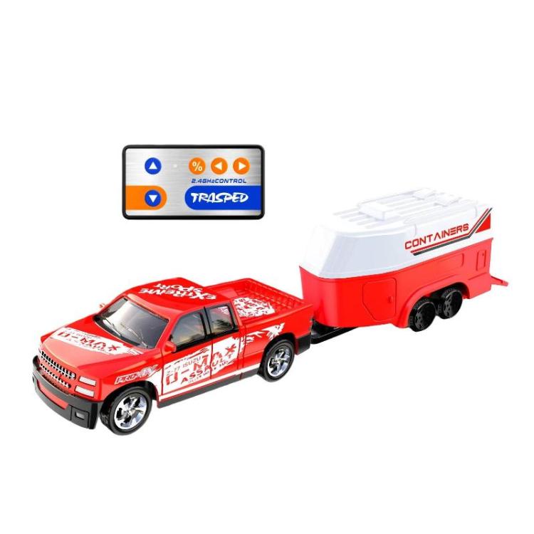 1:64 Mini Alloy RC Car With Lights Simulated Car Model Toy, Spec: 5501 Red With Hanging Box