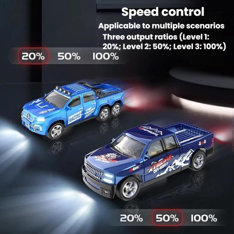 1:64 Mini Alloy RC Car With Lights Simulated Car Model Toy, Spec: 6601 White
