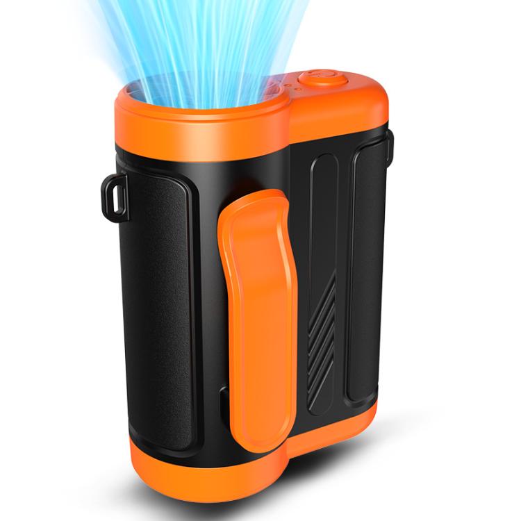 High-Speed Hanging Fan Portable Neck-Wear Handheld Outdoor Fan Mini USB Desktop Fan - Orange