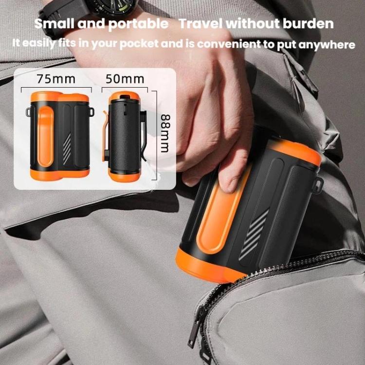 High-Speed Hanging Fan Portable Neck-Wear Handheld Outdoor Fan Mini USB Desktop Fan - Orange