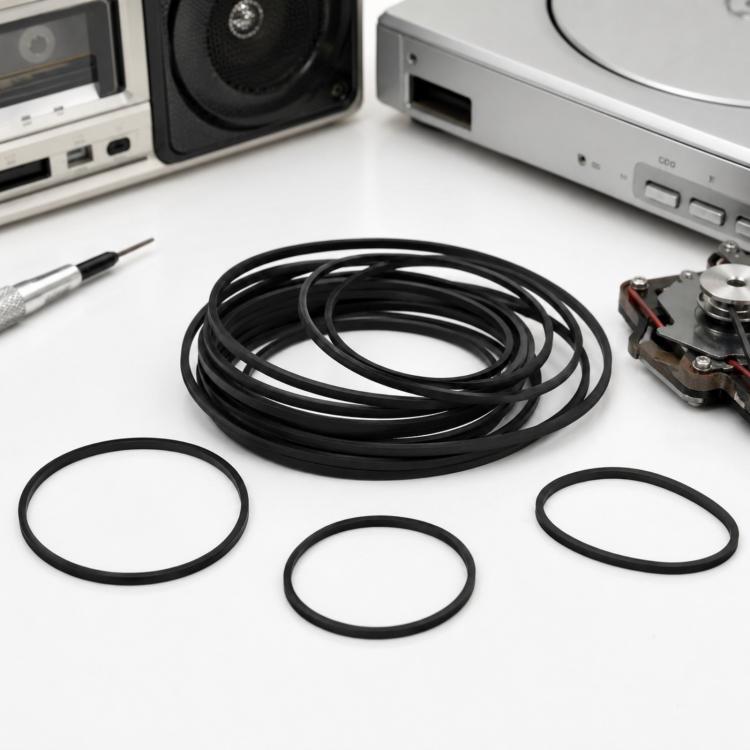 Mix Assorted Rubber Belts CD DVD Cassette Tape 20pcs 1.5mm Square Fold Length 110-145mm