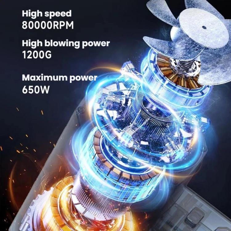 High Canal Motor Powerhouse Fan High Power Car Outdoor Dust Extractor - Black