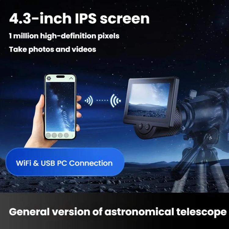 WT1 4.3 Inch Wireless WiFi Electronic Eyepiece Display For Telescopes & Microscopes