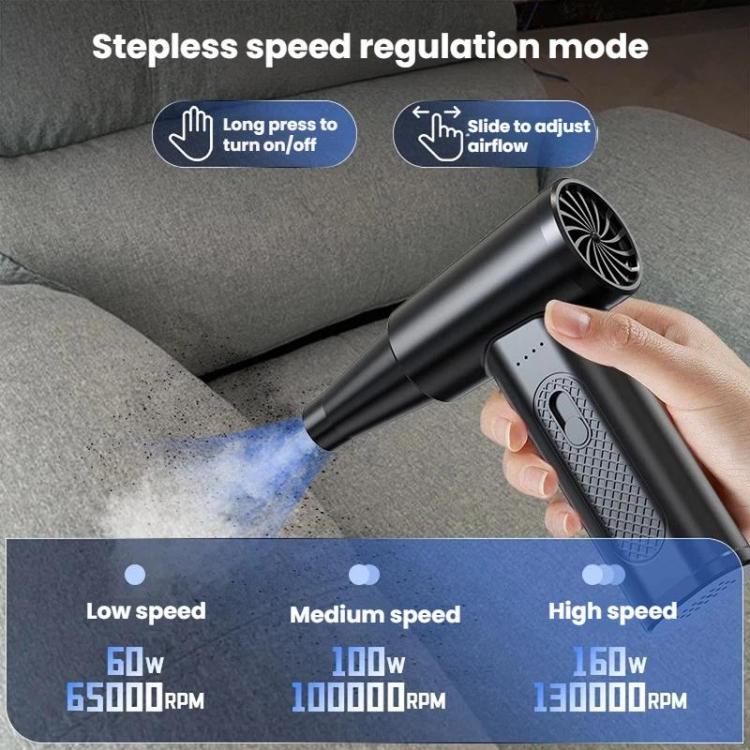 Computer Case Keyboard Dust Blower Car Home Dust Remover Powerful Cordless Mini Fan, Blowing Power: 180G