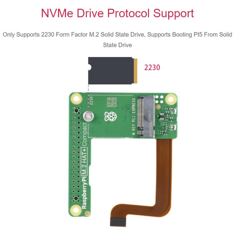 WAVESHARE Raspberry Pi Original Pi5 PCIe to M.2 Interface Expansion Board Compact Version - 32665
