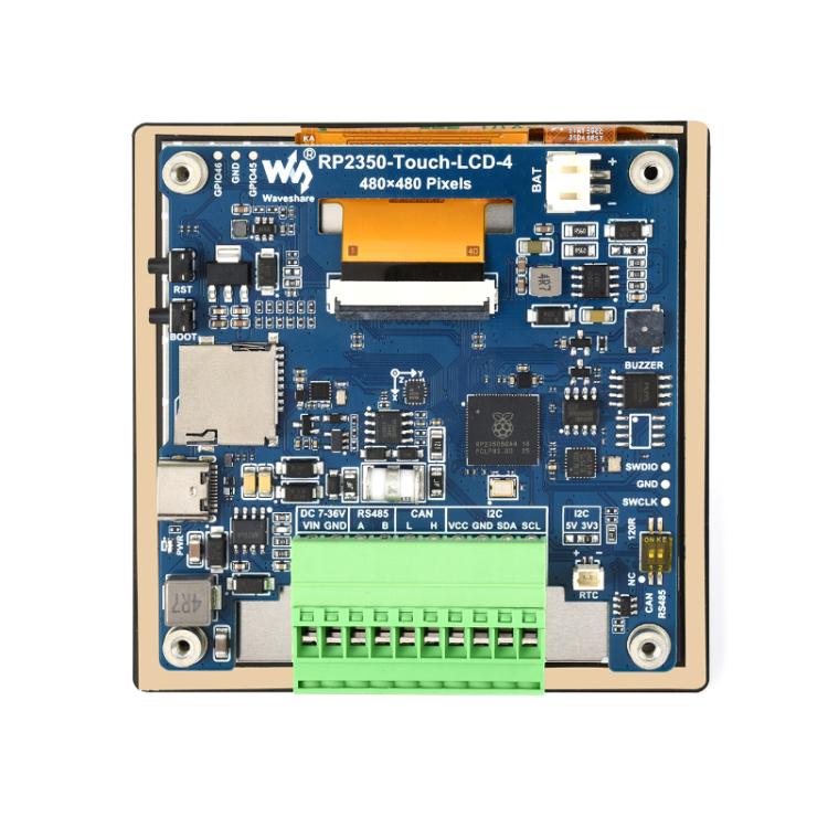 WAVESHARE RP2350 High-Performance Development Board 480 X 480 Resolution - With Touch Screen