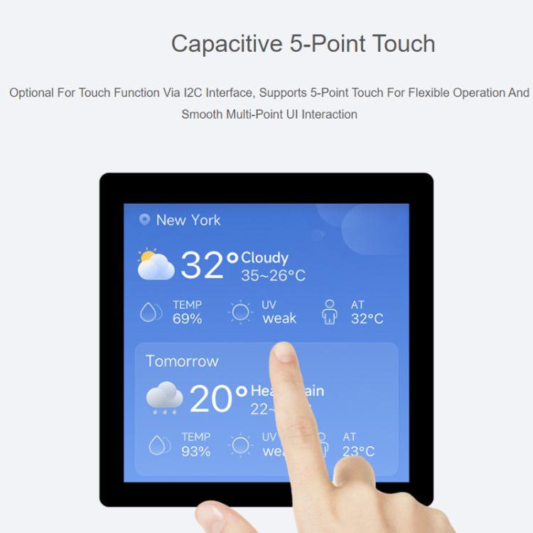 WAVESHARE RP2350 High-Performance Development Board 480 X 480 Resolution - With Touch Screen