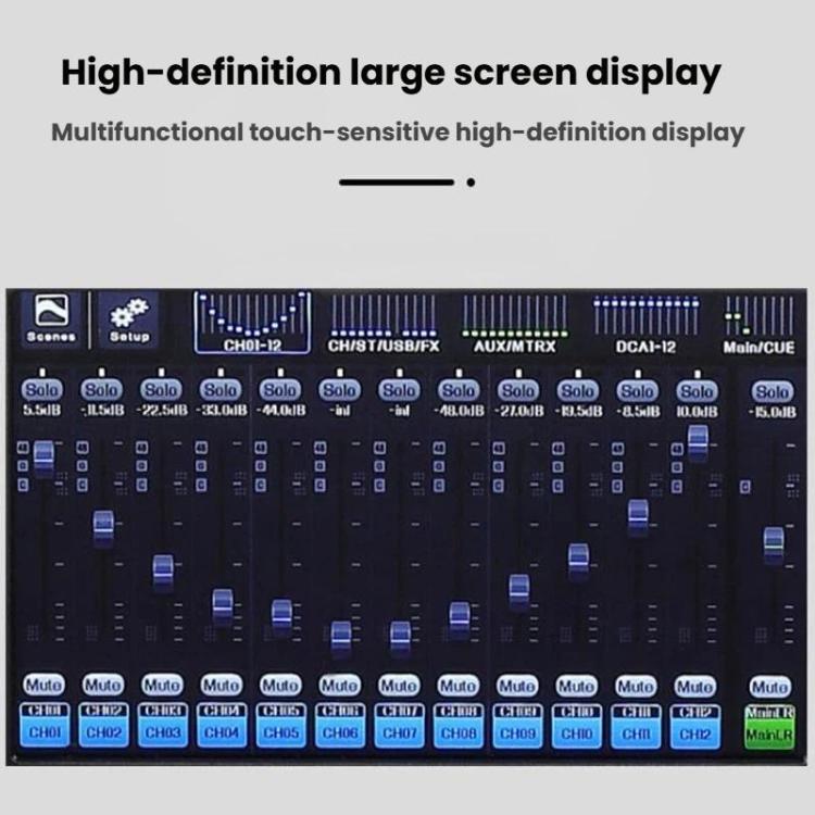 MDX22 USB Bluetooth 48V Phantom Power DSP Digital Mixer EU Plug