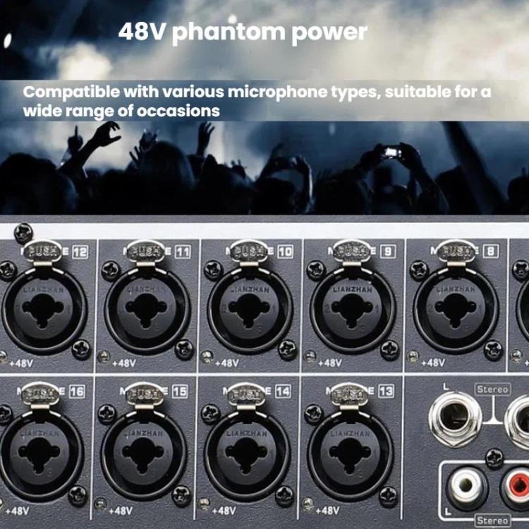MDX22 USB Bluetooth 48V Phantom Power DSP Digital Mixer US Plug