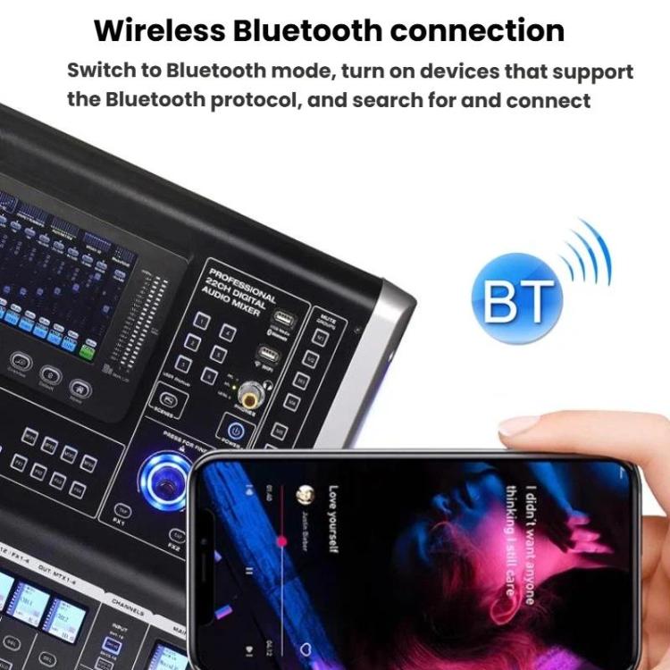 MDX22 USB Bluetooth 48V Phantom Power DSP Digital Mixer UK Plug