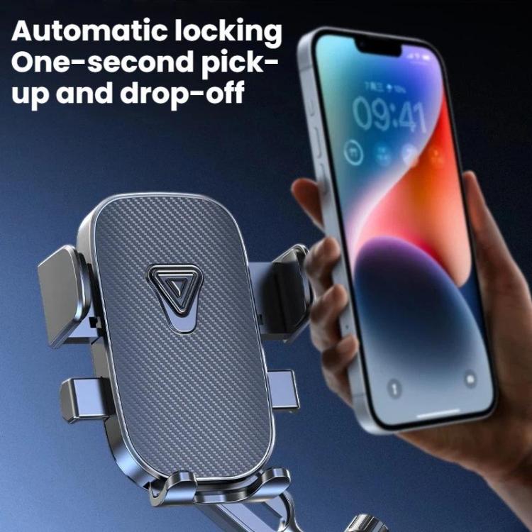 Car Phone Holder With 360-degree Rotation Dashboard Crocodile Clip Mount, Style: Textured Finish
