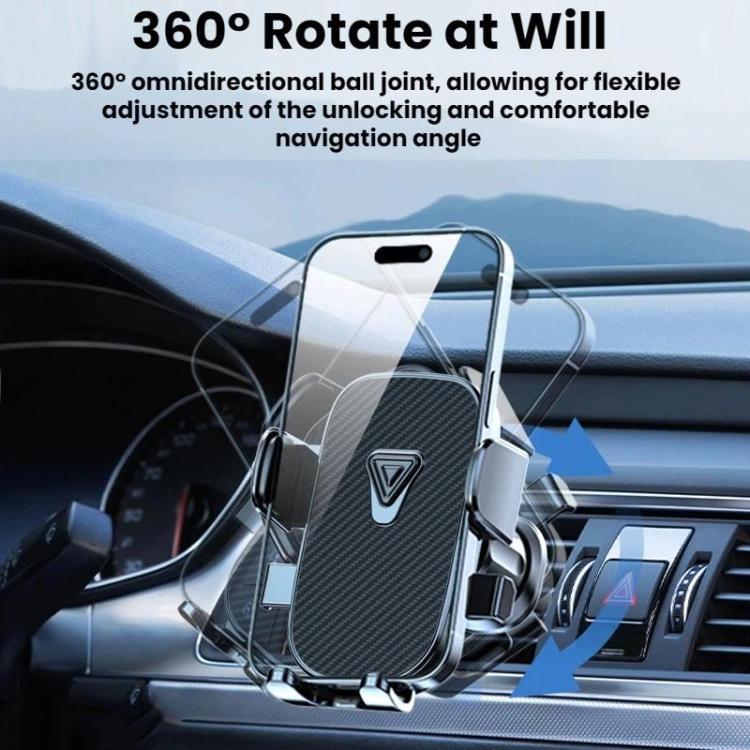 Car Navigation Phone Holder Air Vent Mount Fixing Bracket, Style: Textured Finish