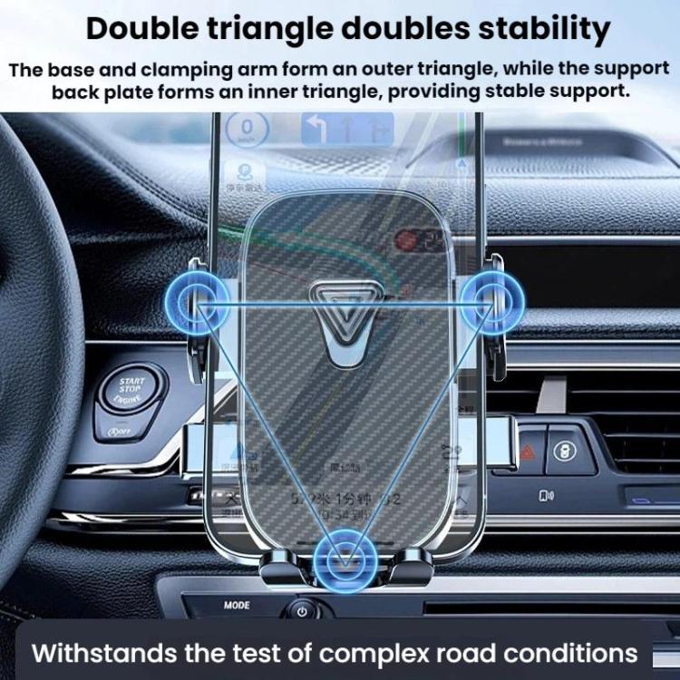 Car Navigation Phone Holder Air Vent Mount Fixing Bracket, Style: Textured Finish