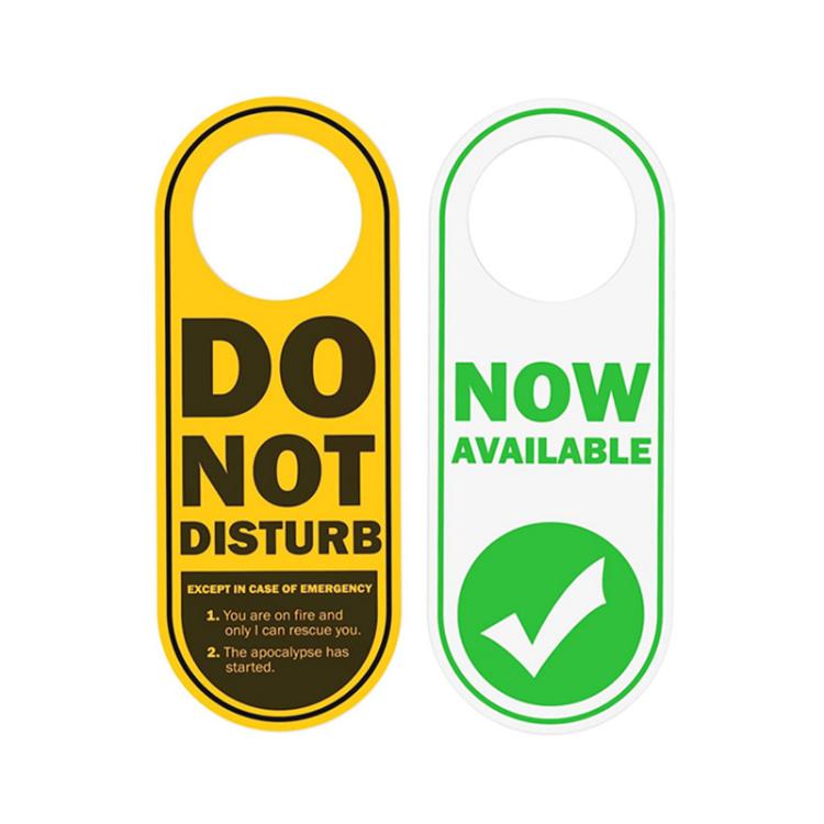 Funny Do Not Disturb/ Now Available Sign Double Sided Reversible Hanger PVC Door Sign - Colorful