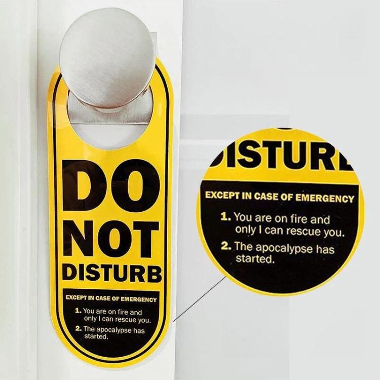 Funny Do Not Disturb/ Now Available Sign Double Sided Reversible Hanger PVC Door Sign - Colorful