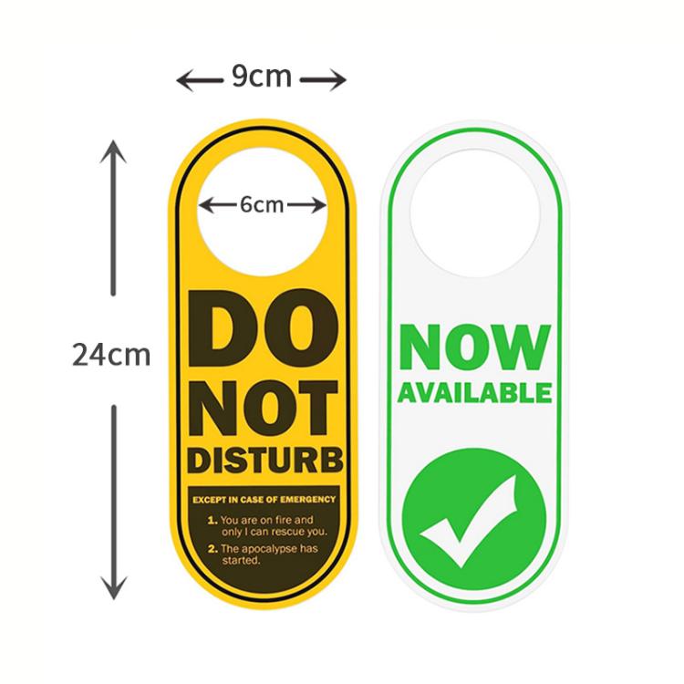 Funny Do Not Disturb/ Now Available Sign Double Sided Reversible Hanger PVC Door Sign - Colorful