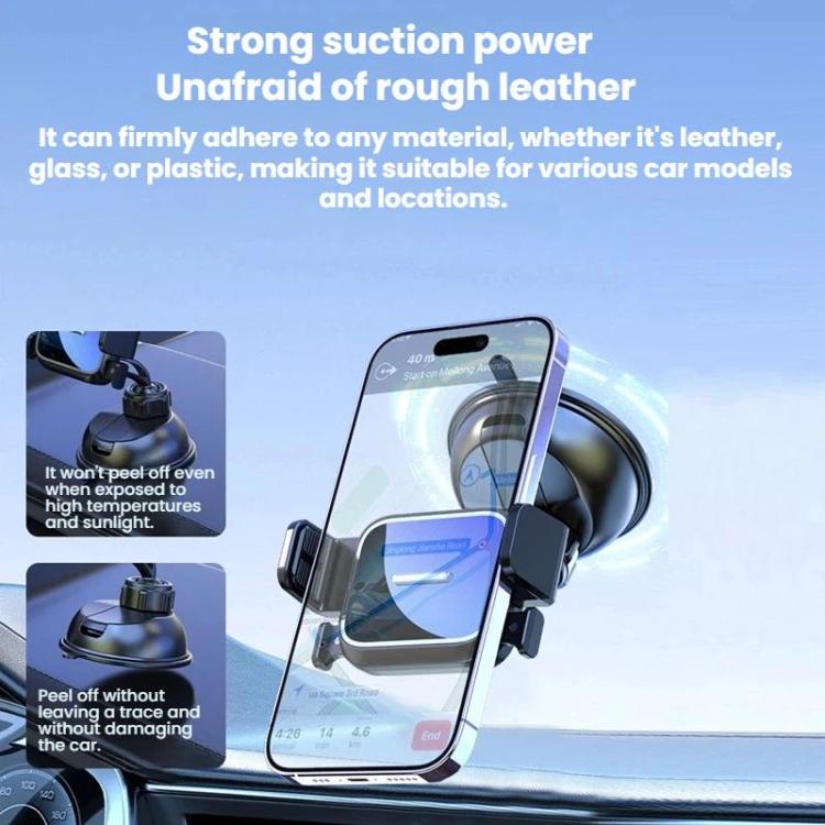 Car Navigation Air Vent Horizontal Vertical Phone Holder - Mirror-finish Model + Suction Cup