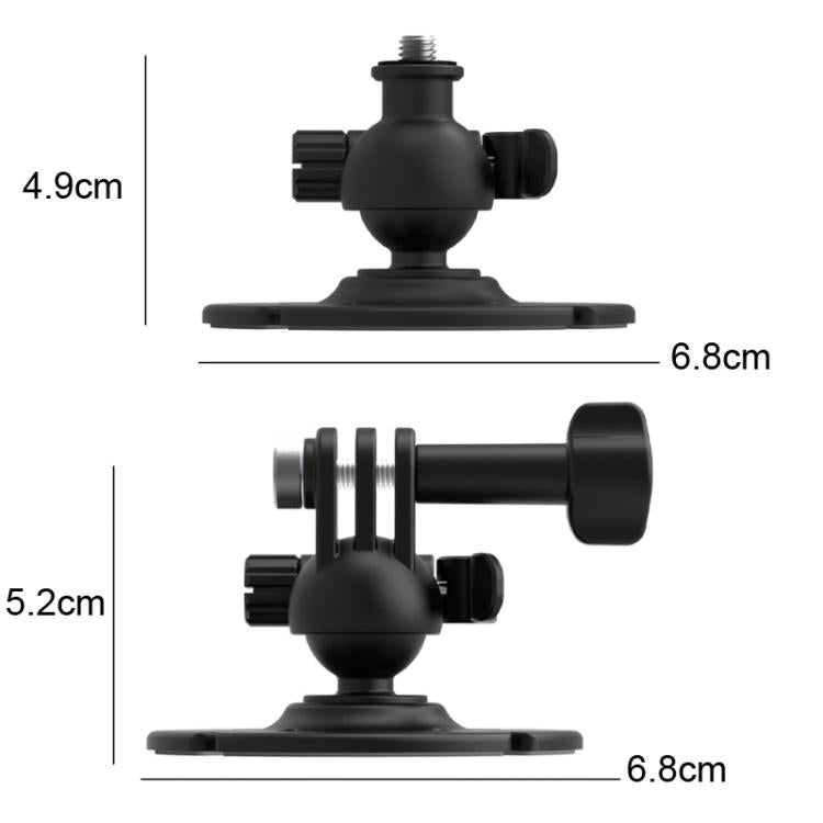 Flymile For DJI Osmo Action 6 / Insta360 GO Ultra Ball Head Adhesive Base Mount