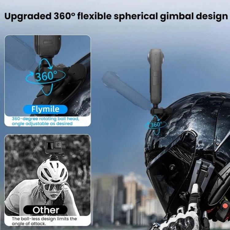 Flymile For DJI Osmo Pocket 3 / Insta360 X5 Ball Head Adhesive Base Mount