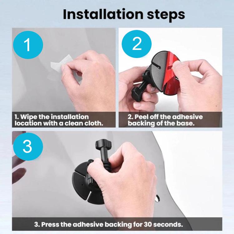 Flymile For DJI Osmo Action 6 / Insta360 GO Ultra Ball Head Adhesive Base Mount