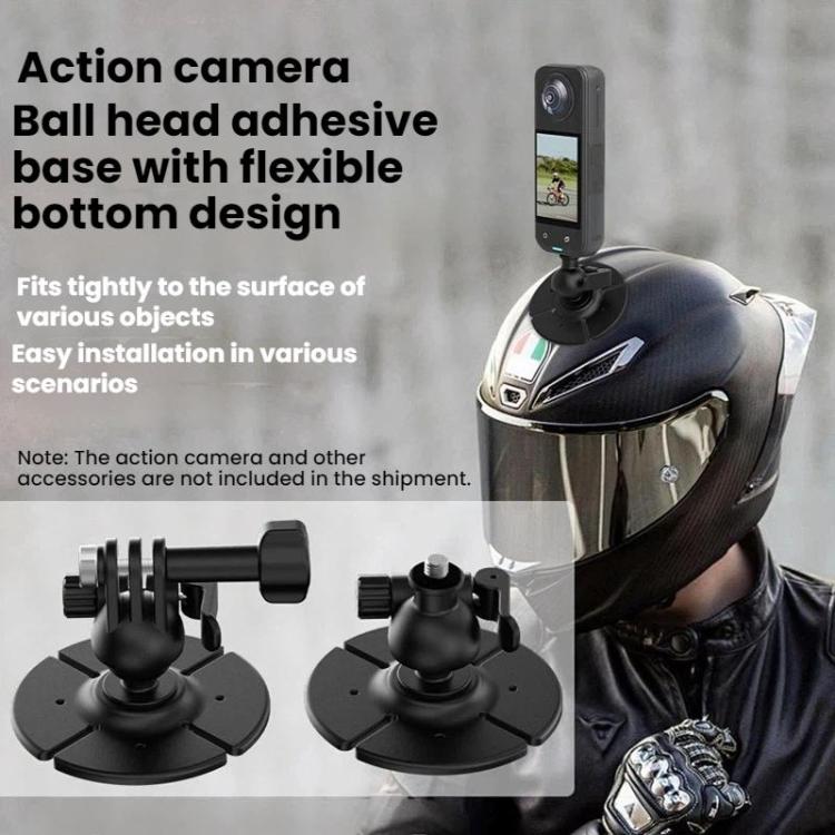 Flymile For DJI Osmo Action 6 / Insta360 GO Ultra Ball Head Adhesive Base Mount