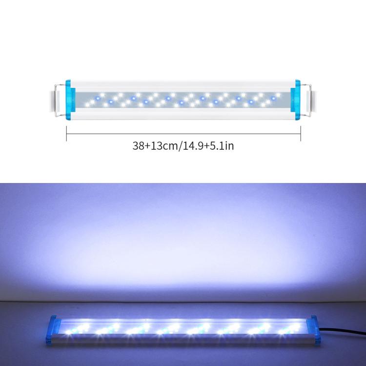 Ultra-Thin Aquarium LED Light With 4 Rows Of 5730 LEDs 38cm Blue+White Light