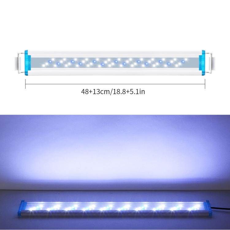Ultra-Thin Aquarium LED Light With 4 Rows Of 5730 LEDs  48cm Blue+White Light