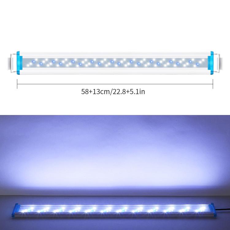 Ultra-Thin Aquarium LED Light With 4 Rows Of 5730 LEDs  58cm Blue+White Light