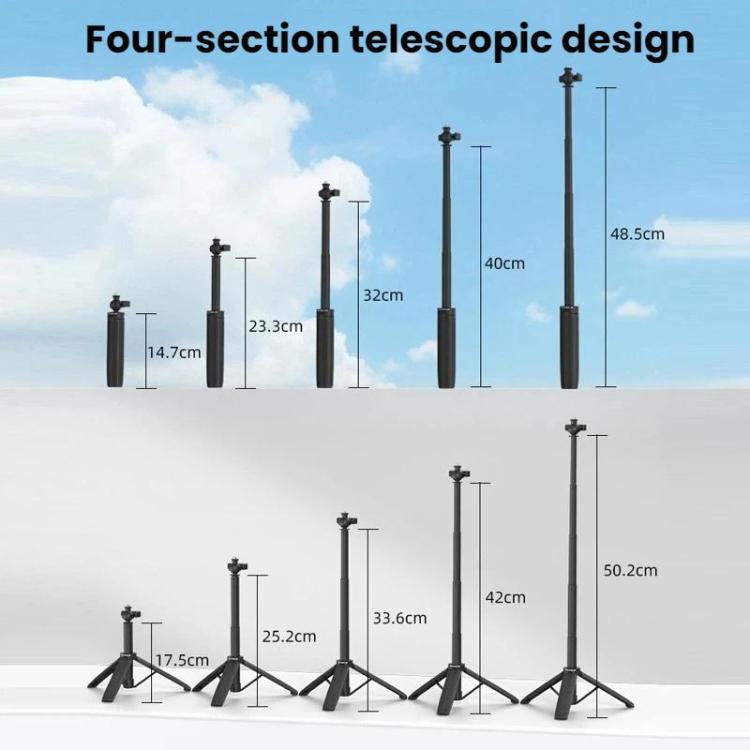 Flymile For DJI / GoPro / Insta360 Selfie Sticks Extension Tripods