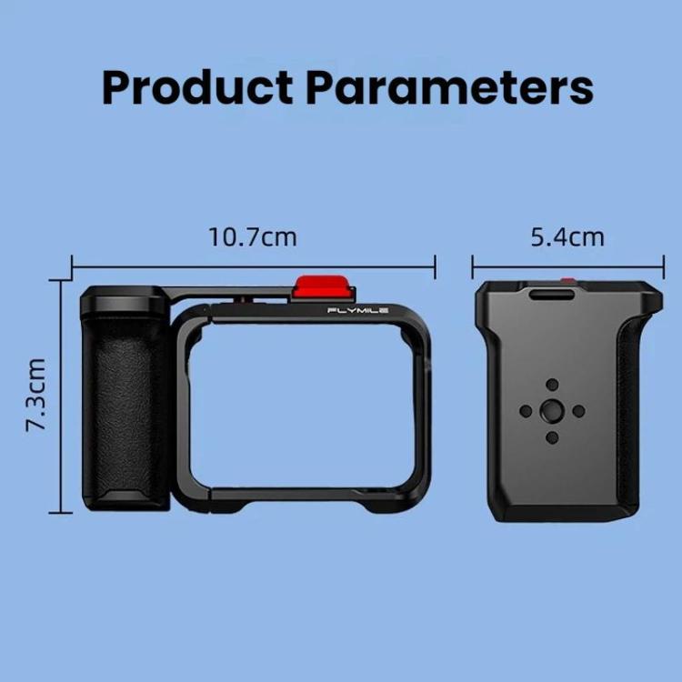 For Insta360 Ace Pro 1/2 Flymile Camera Cage Extension Handle Kit - Black