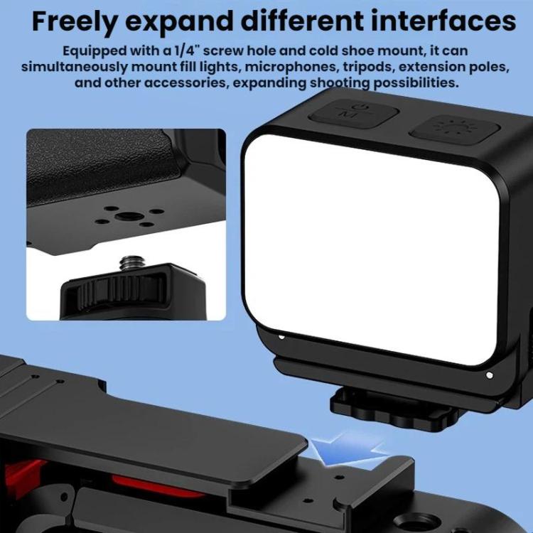 For Insta360 Ace Pro 1/2 Flymile Camera Cage Extension Handle Kit - Black
