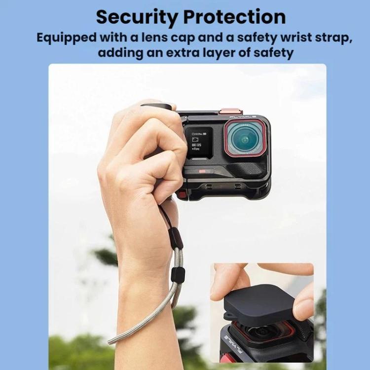 For Insta360 Ace Pro 1/2 Flymile Camera Cage Extension Handle Kit - Black